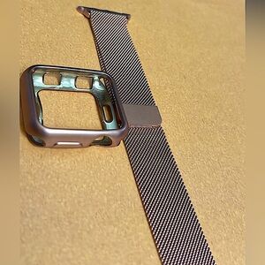 Apple Watch rose gold case, adjustable magnetic Milanese band, 38mm/series 3